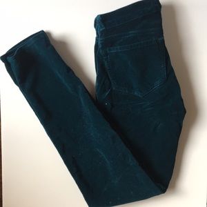 J Brand Riviera Blue Velvet Jeans 25